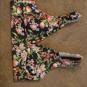 Floral swim suit top